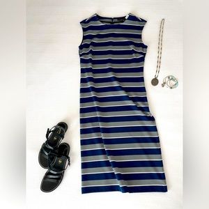 Banana Republic NWT Sleeveless Striped Dress Size 6 Modern Minimalist Classic